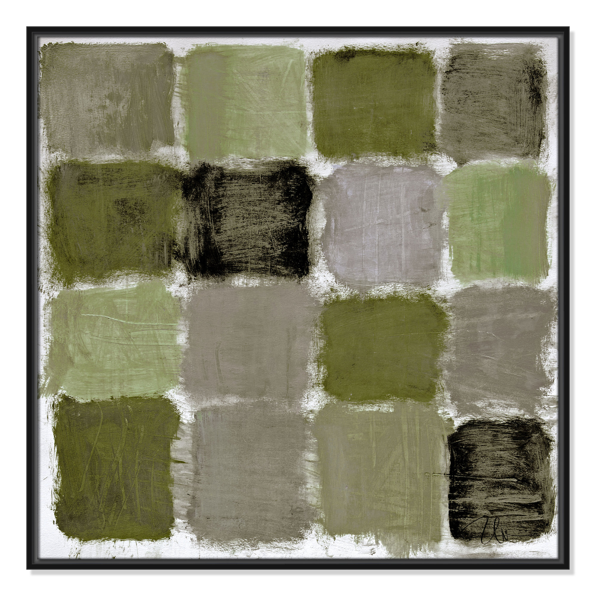 Powder Room Reflections Print by , 31.5" H x 31.5" W, Black