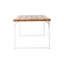 Table moderne en bois avec panneaux à lattes - l 71,46 po x P 30,02 po