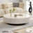 Simple luxury cream style marble coffee table-104935558