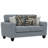 Soft Blue Upholstered Loveseat