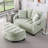 Chenille 2-seater Sofa, Double Sofa Chaise Longue-1827338635
