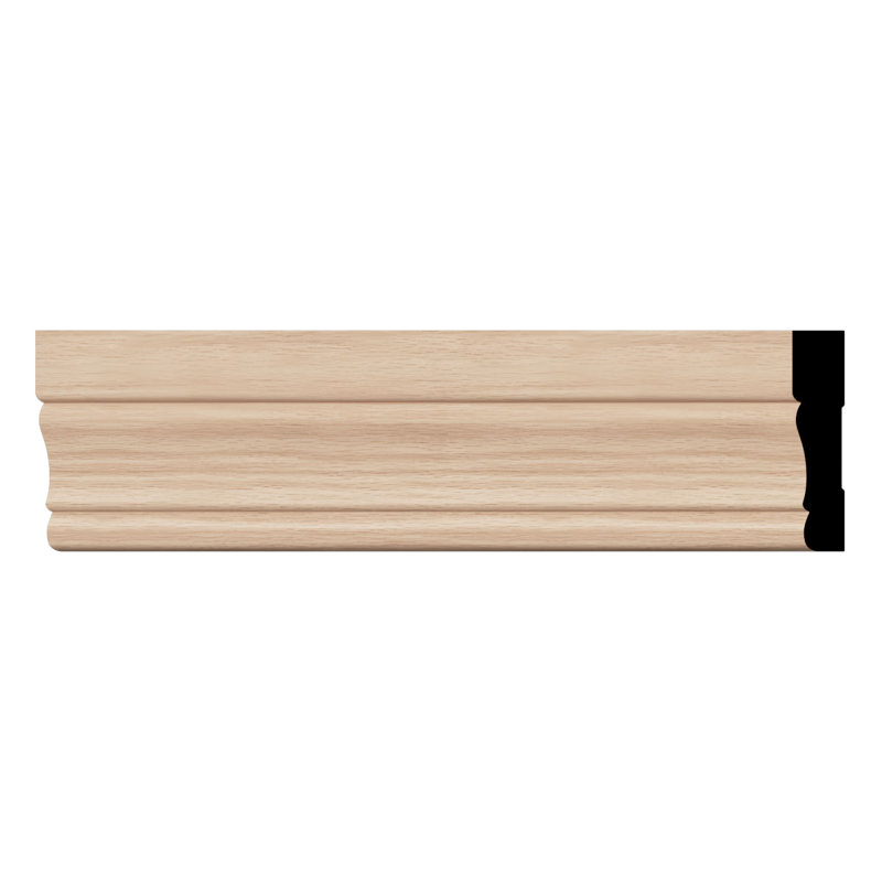 Moulure de bois massif l 3 1/4 "x L 96", Chêne rouge
