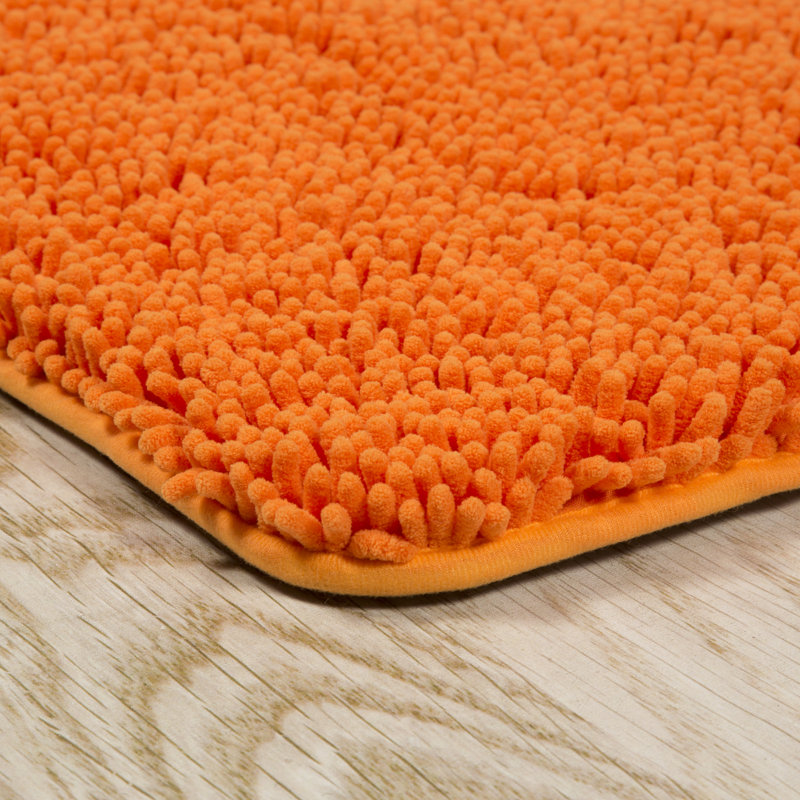 Plymouth Bathroom Rugs - 4-Piece Memory Foam Bathroom Set with Chenille Shag Top and Non-Slip Base - Machine Washable Bath Rugs