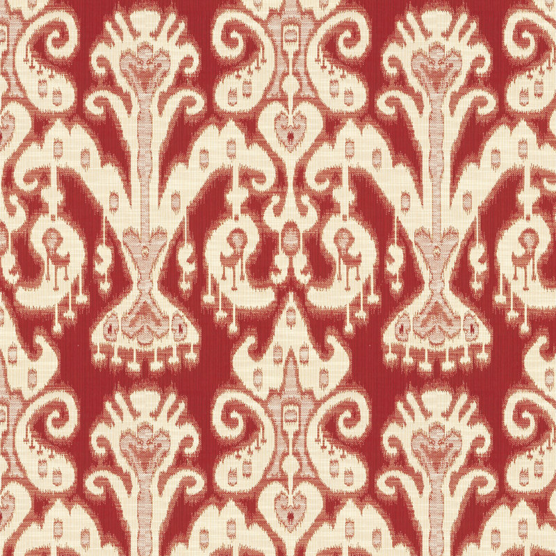 Guaranteed in Stock Fabric, Yellow/Burgundy
