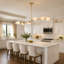 Lustre moderne 42 po / 71 po avec branches en verre-1735285736