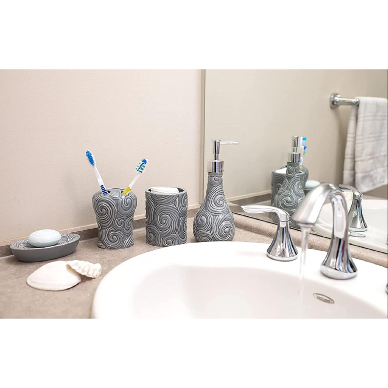 Dwellza 6-Piece Bathroom Accessories Set, Complete Bath Set Includes