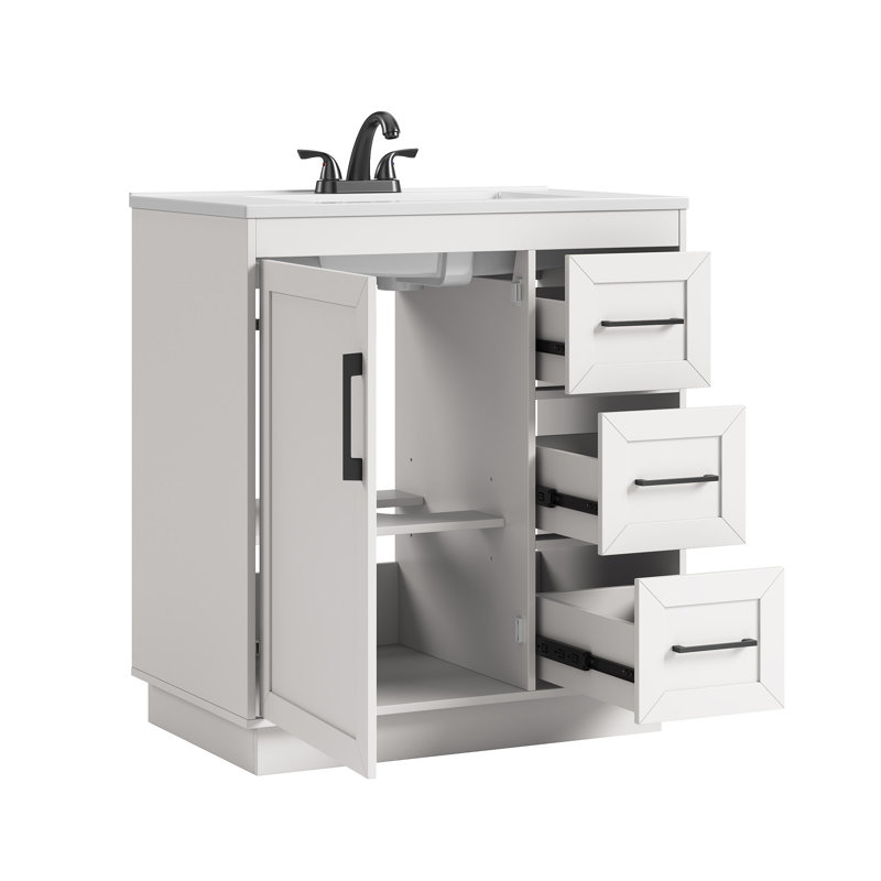 Freestanding Standard Single Vanity Bathroom Vanity With Top