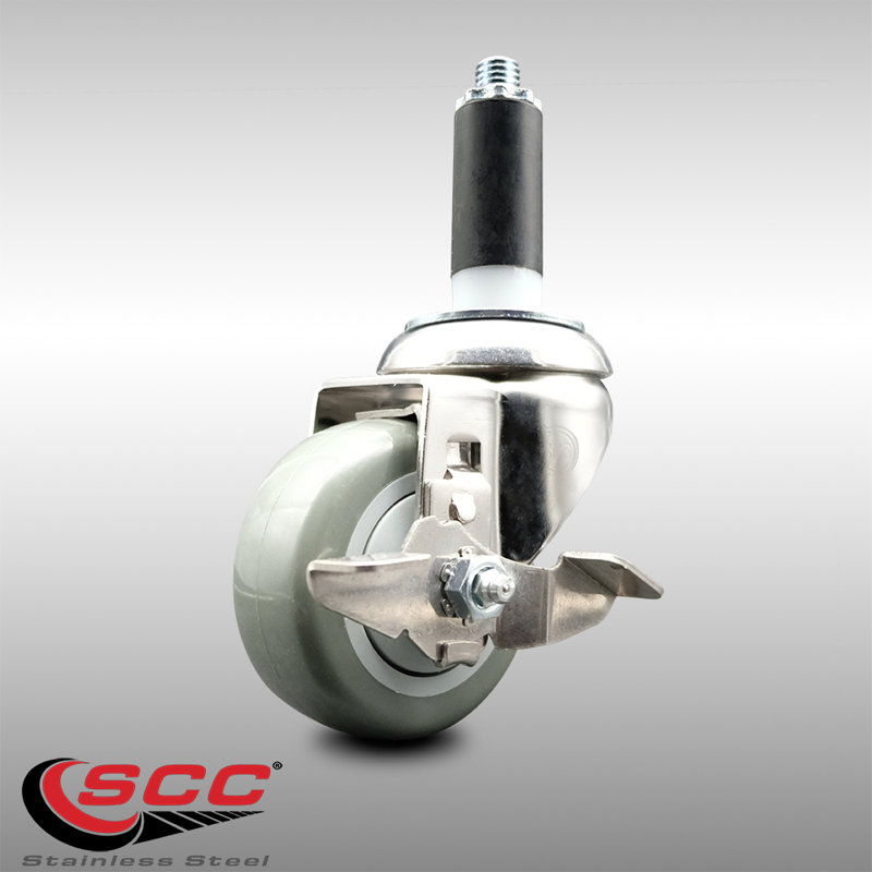 Polyurethane Casters, Gray