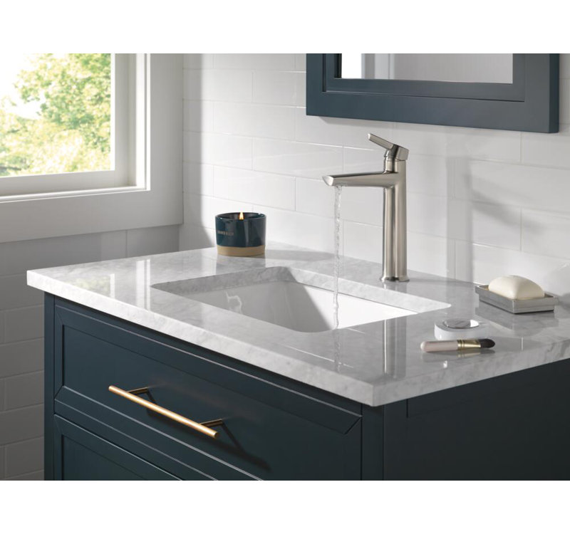 Robinet de salle de bain monotrou avec ensemble de drain Galeon, Chrome Lumicoat