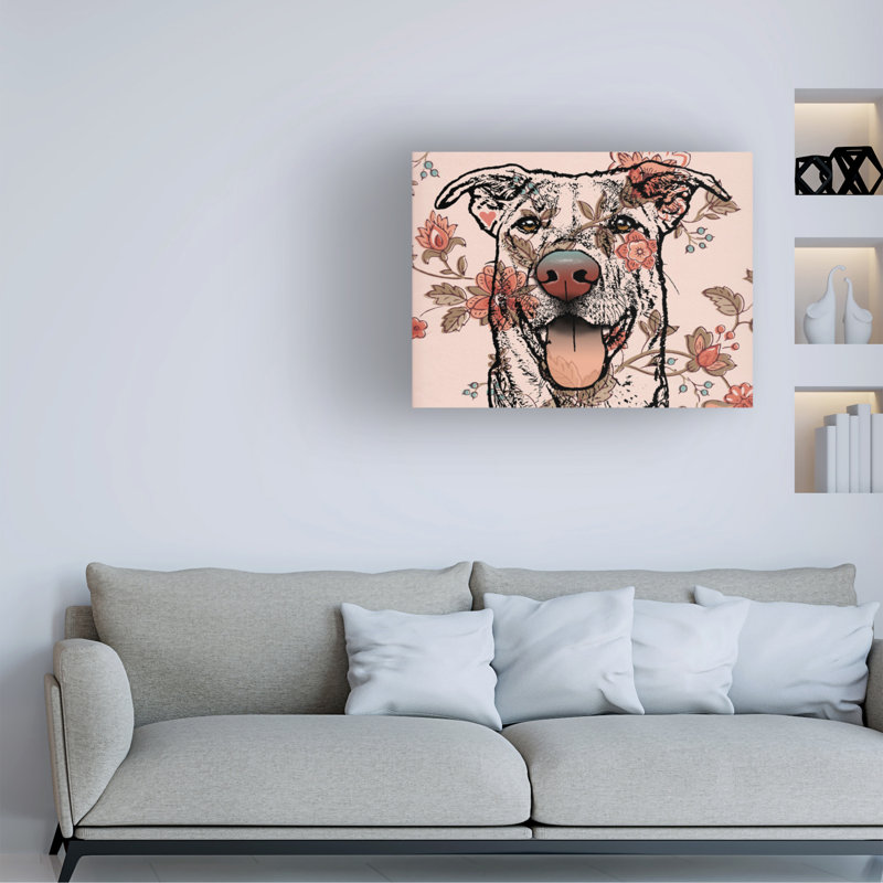 Les animaux regardent au-delà sur toile, H 14 po x l 19 po x P 2 po