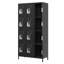 Casiers en métal 12 portes de 72 po h - pour le rangement dans le garage de la salle de gym à domicile, casiers noirs, solides et stables, armoire de rangement pour employés à 12 portes pour espaces multiples, polyvalente-1774676528