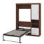 Lit simple escamotable mural avec armoire
