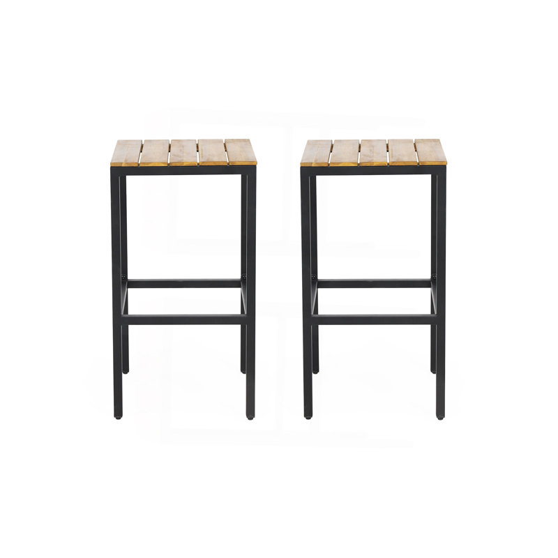 EZRA BARSTOOL, Teak+ Black