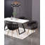 Single Velvet Upholstered Dining Chair | Arm Chair | Metal Legs-70052661-128617706