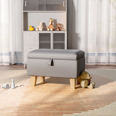 Artus 49cm Wide Rectangle Solid Colour Ottoman with Storage