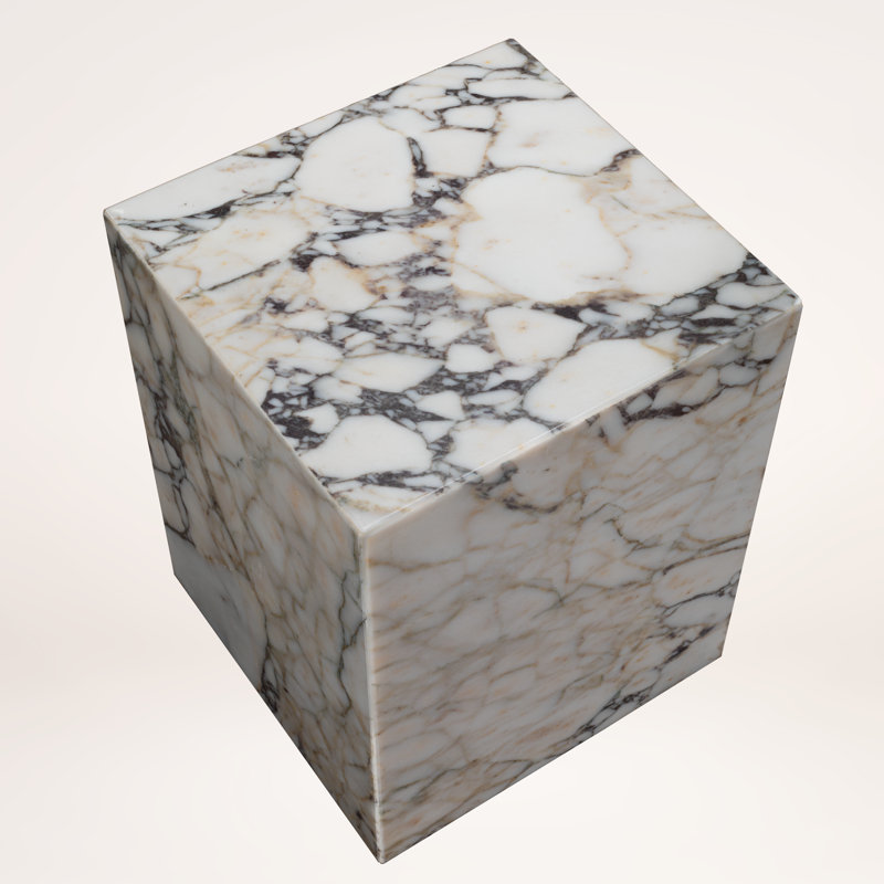Jakylah Marble Plinth, Ivory