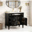 Meuble-lavabo simple 36 po avec lavabo en céramique élégant, armoire de rangement moderne imperméable avec 3 tiroirs-2092809655
