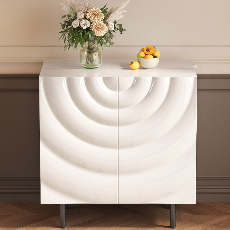 31.5" Luxury Sideboard Buffet Cabinet, White,for Living Room Dining Room,Entryway