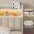 Upholstered Headboard With Built-In Outlets, LED Light & 2-Tier Storage, Adjustable Height, Ergonomic Design, Sturdy Frame-774162943