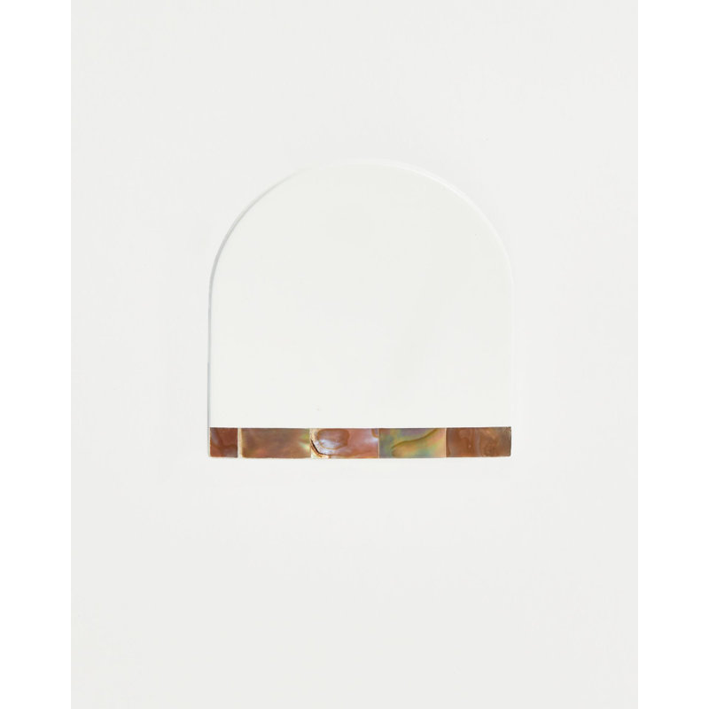 Lacquer Shell Coasters, White