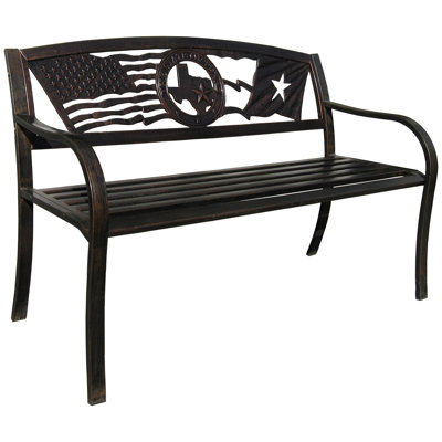 Mikel Flags Over Texas Garden Bench by Williston Forge