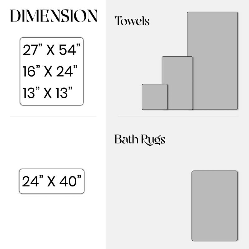Talbert Collection 100% Soft Cotton Towel Set & 21x34" Bath Rug, Purple, 9 Piece Towel Set