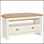 Meuble télé d'angle pouvant accueillir jusqu'à 50 po, console de divertissement avec tiroirs et compartiment de rangement ouvert pour le salon, blanc