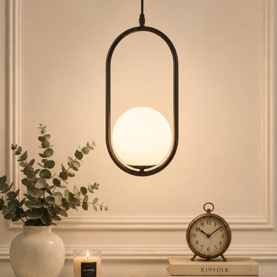 Luminaire suspendu pour îlot de cuisine 1 lumière 1 lumière Globe