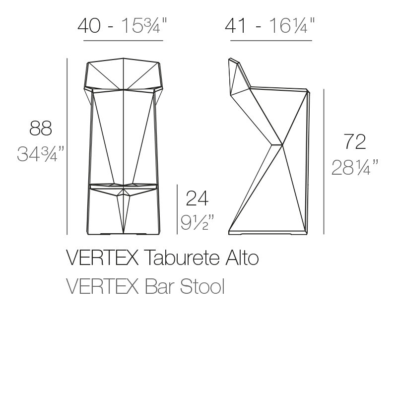 Vertex 28.25" Patio Bar Stool
