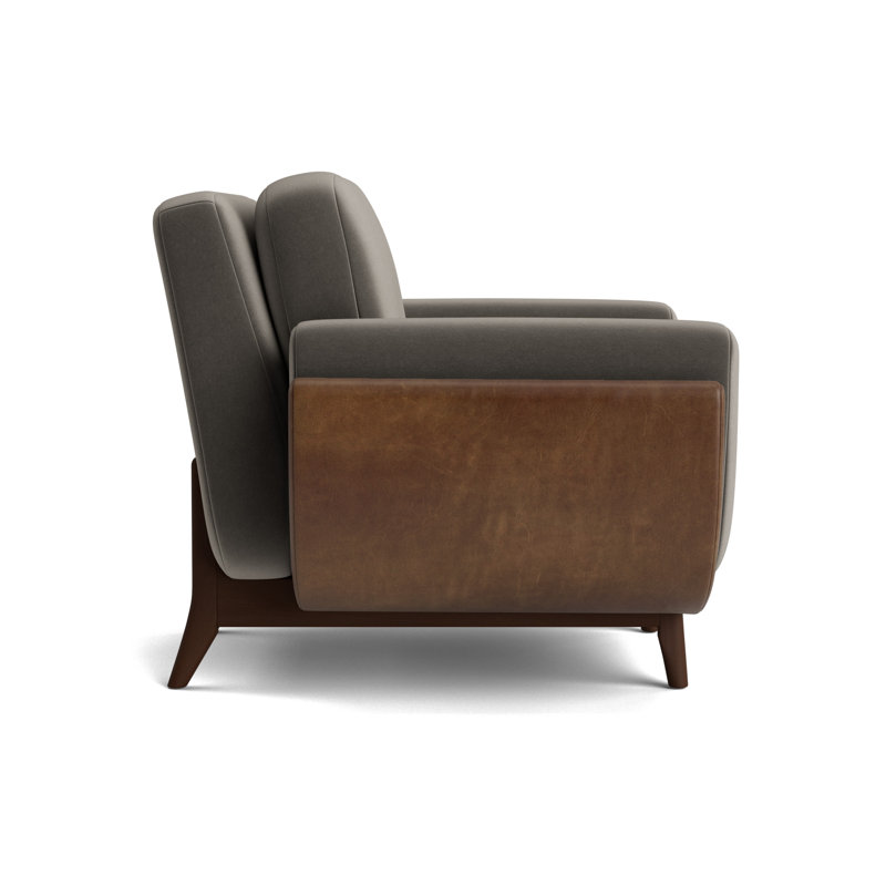 Regatta Chair, Performance Velvet - Graphite/Bedford - Tobacco, Sienna
