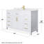 Beckett 54" Freestanding Single Bathroom Vanity with Cultured Marble Top-760643050-768606383-768606382