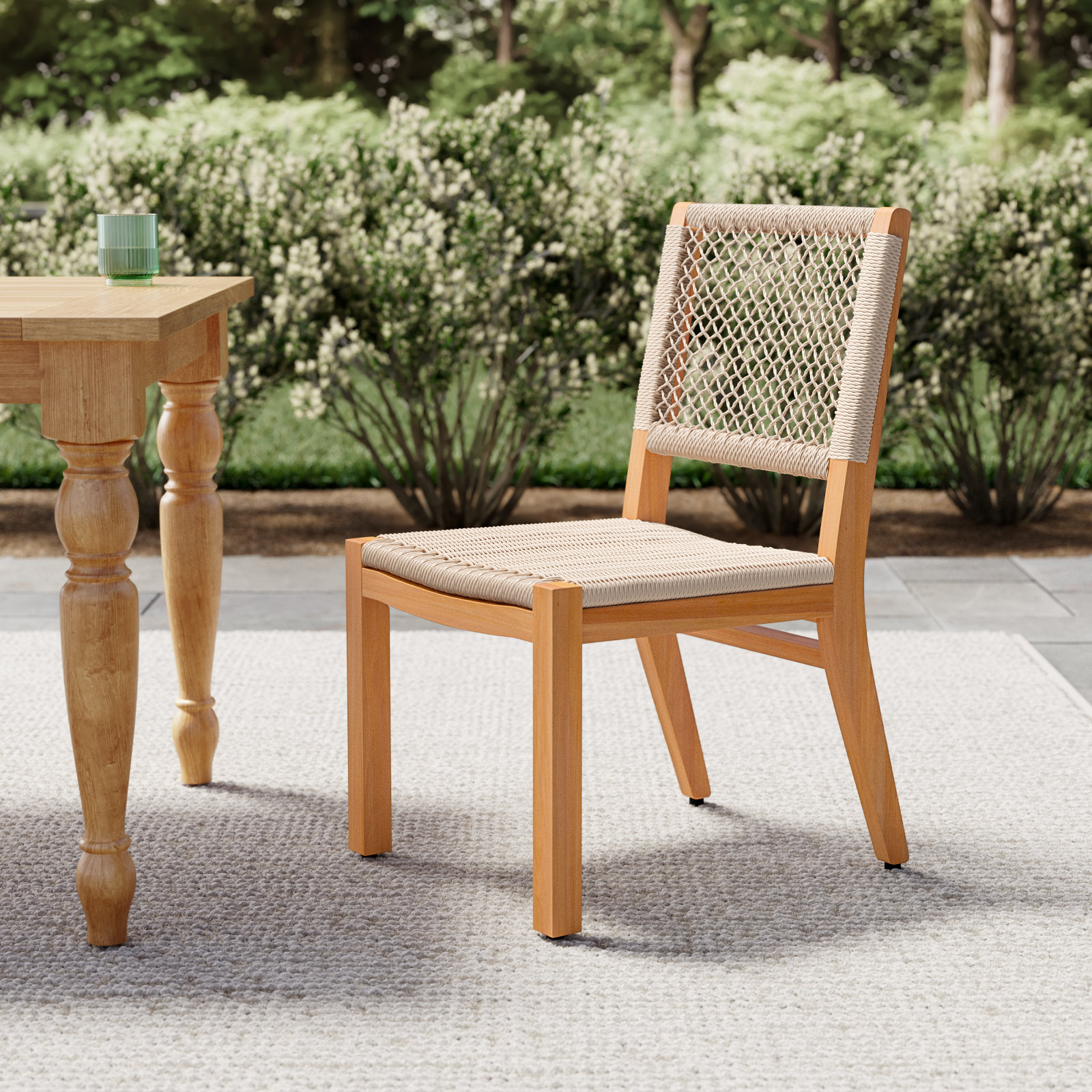 Seras Teak Patio Dining Side Chair