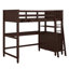 Lit mezzanine simple avec bureau et tiroirs, lit mezzanine en bois avec tablettes-1835470421
