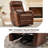 33" Wide Genuine Leather 360° Swivel Rocker Manual Recliner With Wingback and Flared Arms Design (Set of 2)