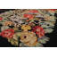 Tapis traditionnel noir en laine tissé à la main 6 x 9