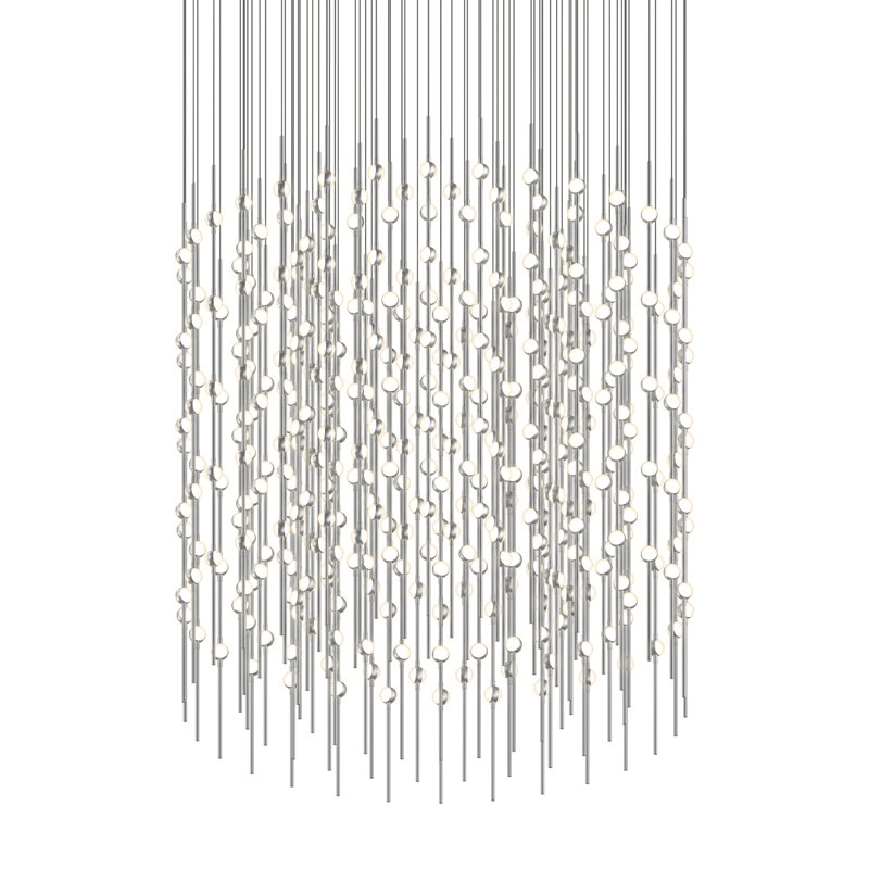 Centaurus 3 - Light LED Chandelier, 2700K, White, Satin Nickel