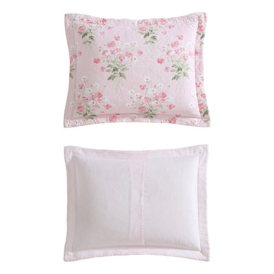 Ensemble de courtepointe réversible en coton Laura Ashley Veronicas Bouquet