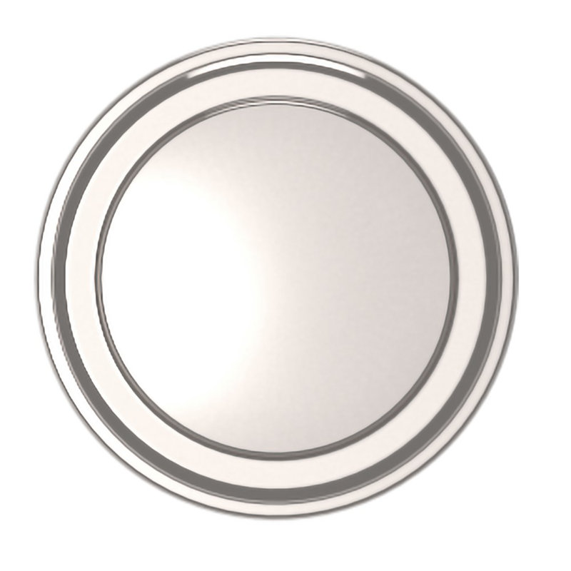 Polished Nickel Round Brass Knob with Mounting Hardware