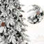 Arbre de Noël enneigé 9 pi, 52 branches de pin, 2138 pointes, conception mince pour les petits vestibules, arbre articulé / enneigé à branches articulées avec espace naturel