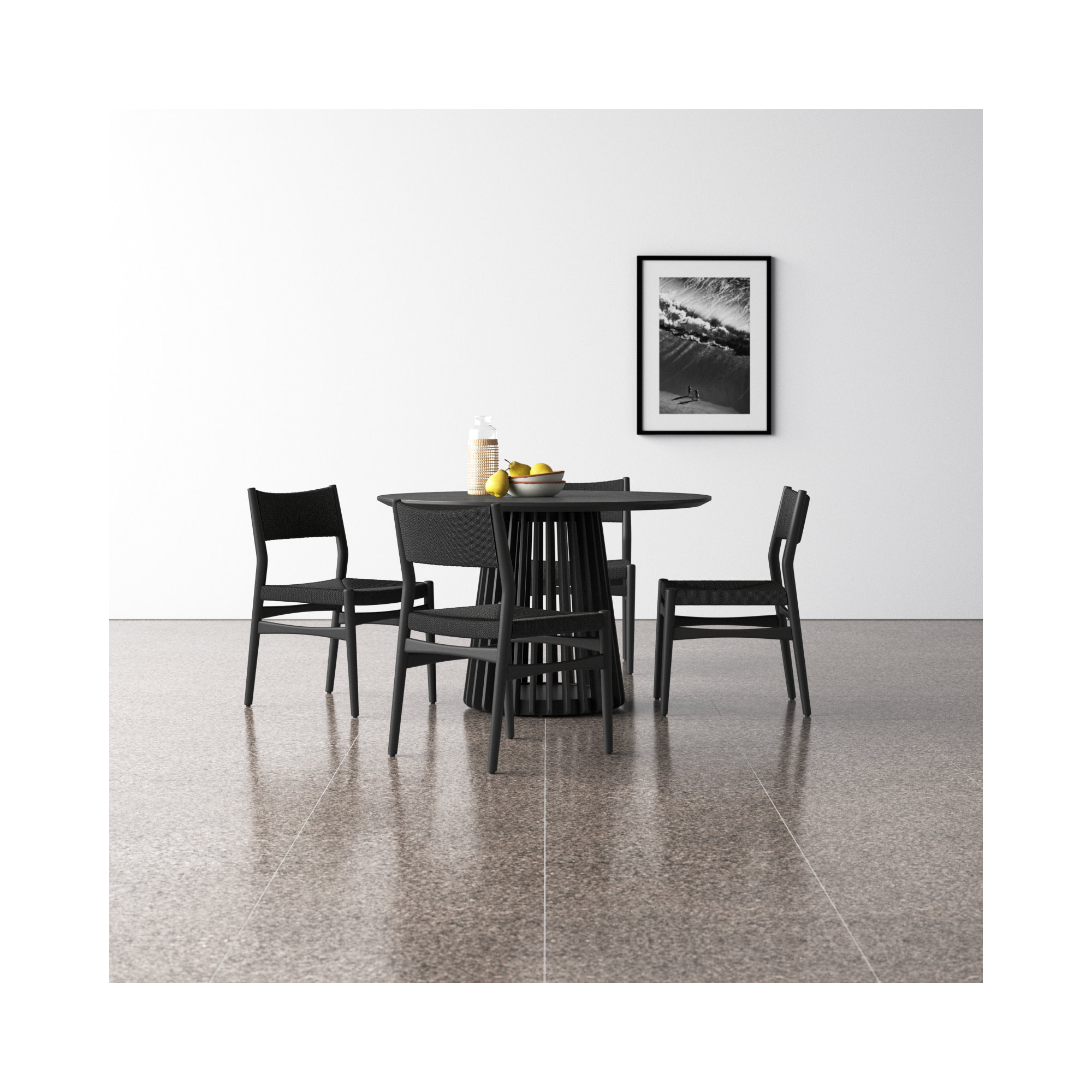 Buffolino 5 - Piece Extendable Dining Set, Black, Black, Black