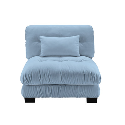 Canapé sans accoudoirs 27 avec 1 oreiller - bleu