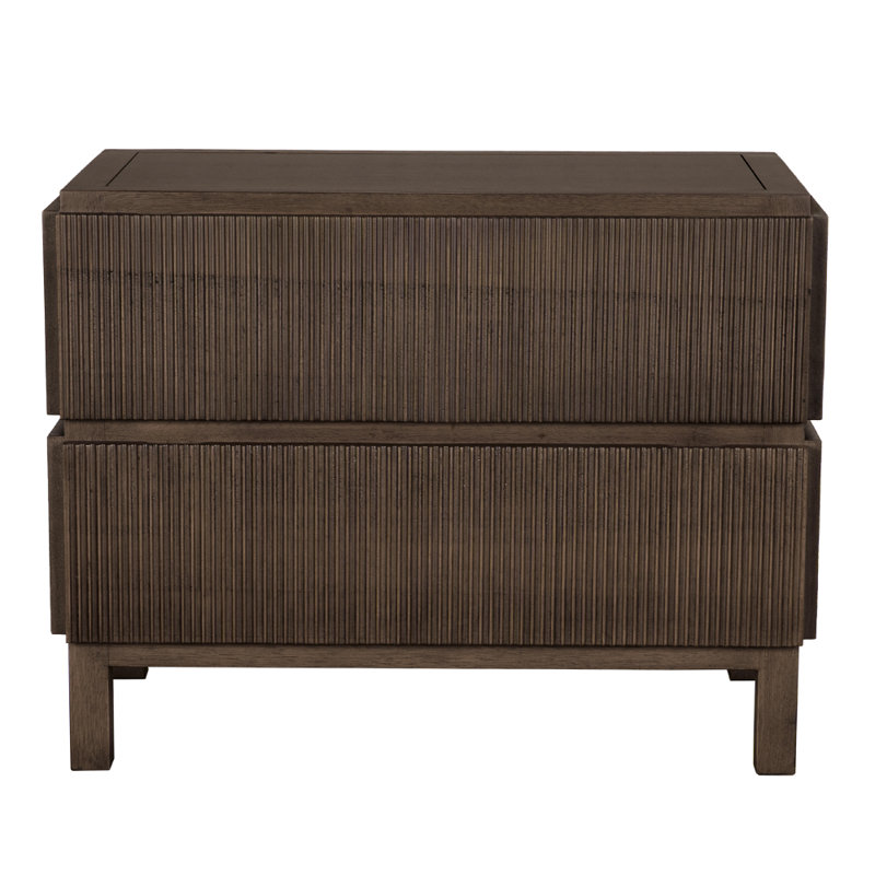 Plato 2 - Drawer Nightstand, Greige Walnut