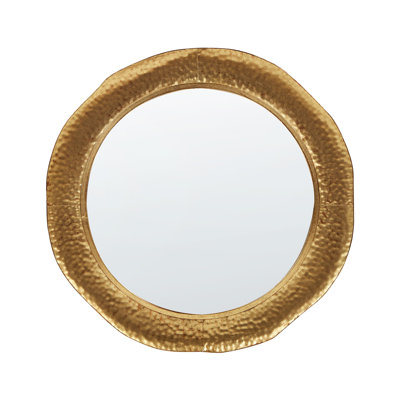 Aarynn Metal Round Mirror