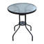 Outsunny Bistro Coffee Table Tempered Glass Top 60cm Diameter