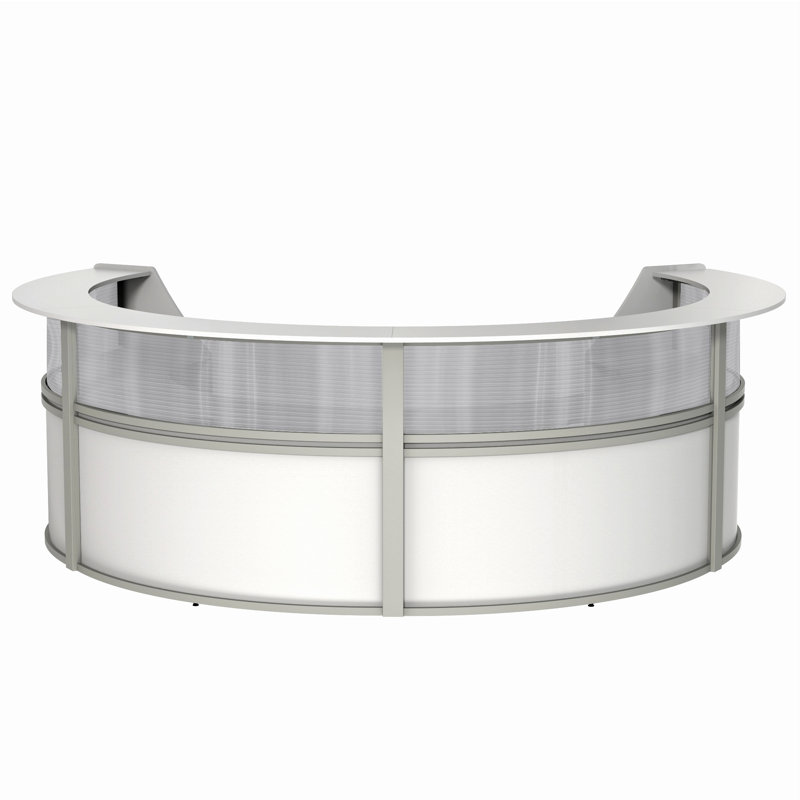 Pedraza U-Shaped Synthetic Laminate Reception Desk, White