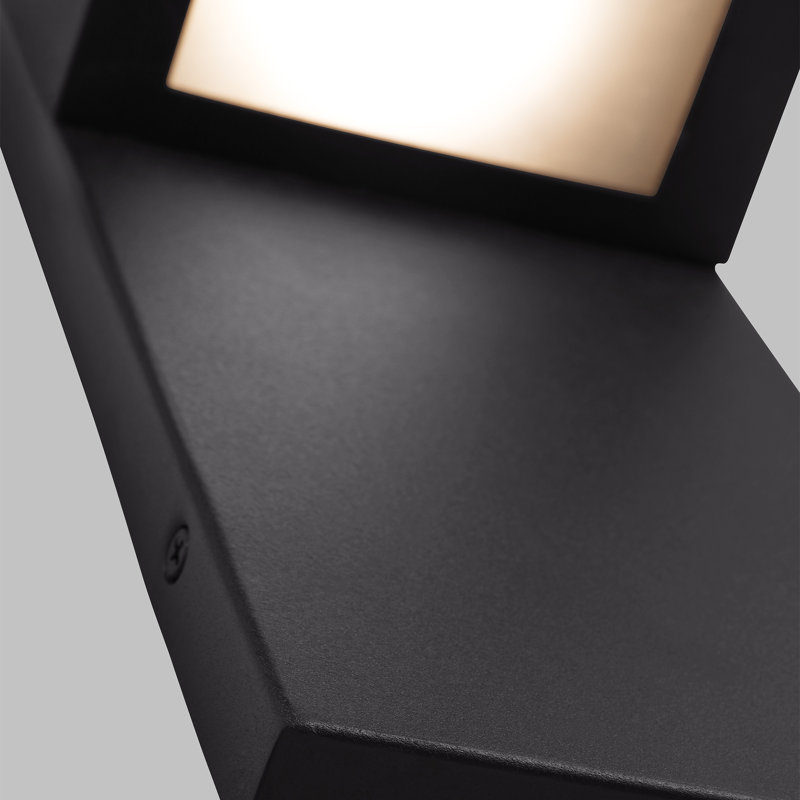 Canto LED Wall Light, Black, 12" H x 5" W x 4.63" D