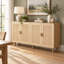 Armoire de rangement en rotin à 4 portes de 62,2 pouces