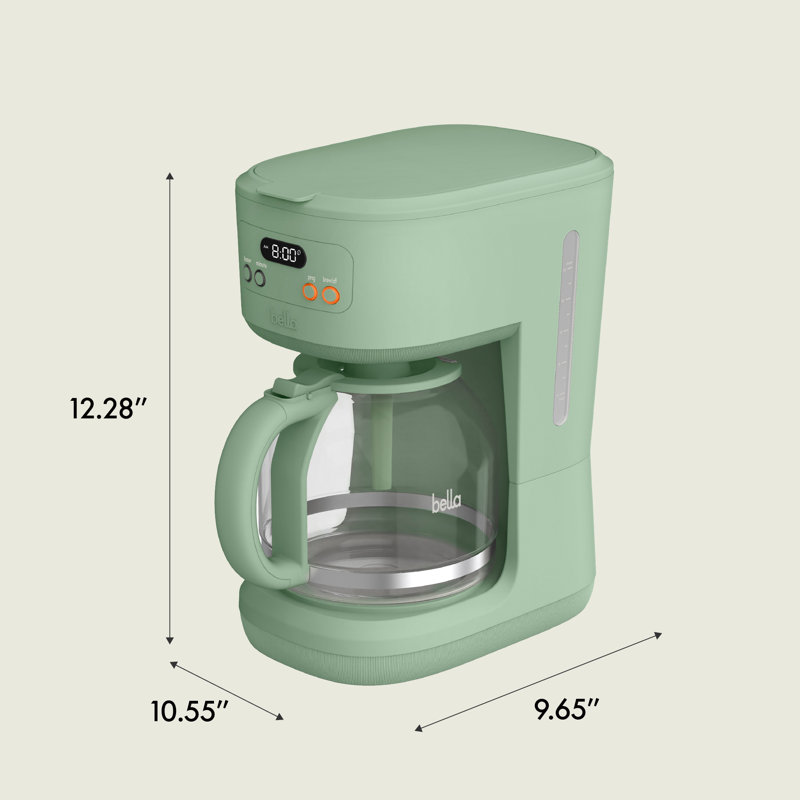 Bella 12 Cup Programmable Coffee Maker, Seaglass