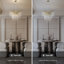 Lustre en cristal chromé 10 lumières Modern-1047968060-1047968056