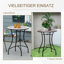 Shyla Round Metal Outdoor Side Table , 60cm cm W 60cm cm D